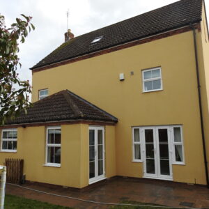 Loveley render cleaning job at the end, looking great in Kingsway Gloucester