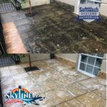 Commercial step cleaning and patio cleaning at brunswick square in Gloucester