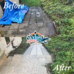 Patio Cleaning in Painswick followed by Bradstone wall cleaning